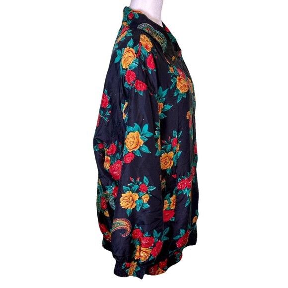 Vintage Details Sportswear Women’s 80s Silk Bomber Jacket Retro Streetwear XL - Picture 4 of 7